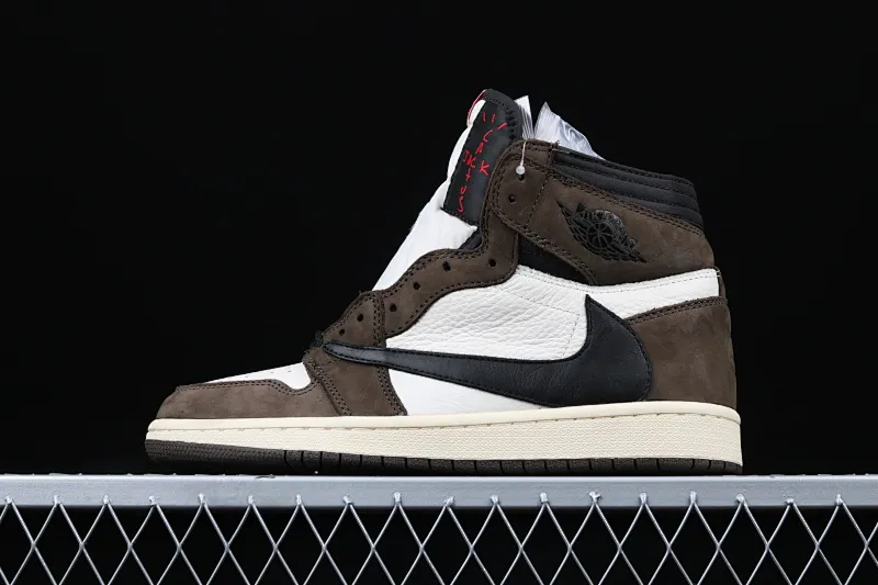 All Categories Air Jordan Jordan Series Basketball Shoes Air Jordan 1 High #ZG Version Travis Scott x Air Jordan 1 High OG AJ1 Reverse Hook Limited Edition CD4487-100